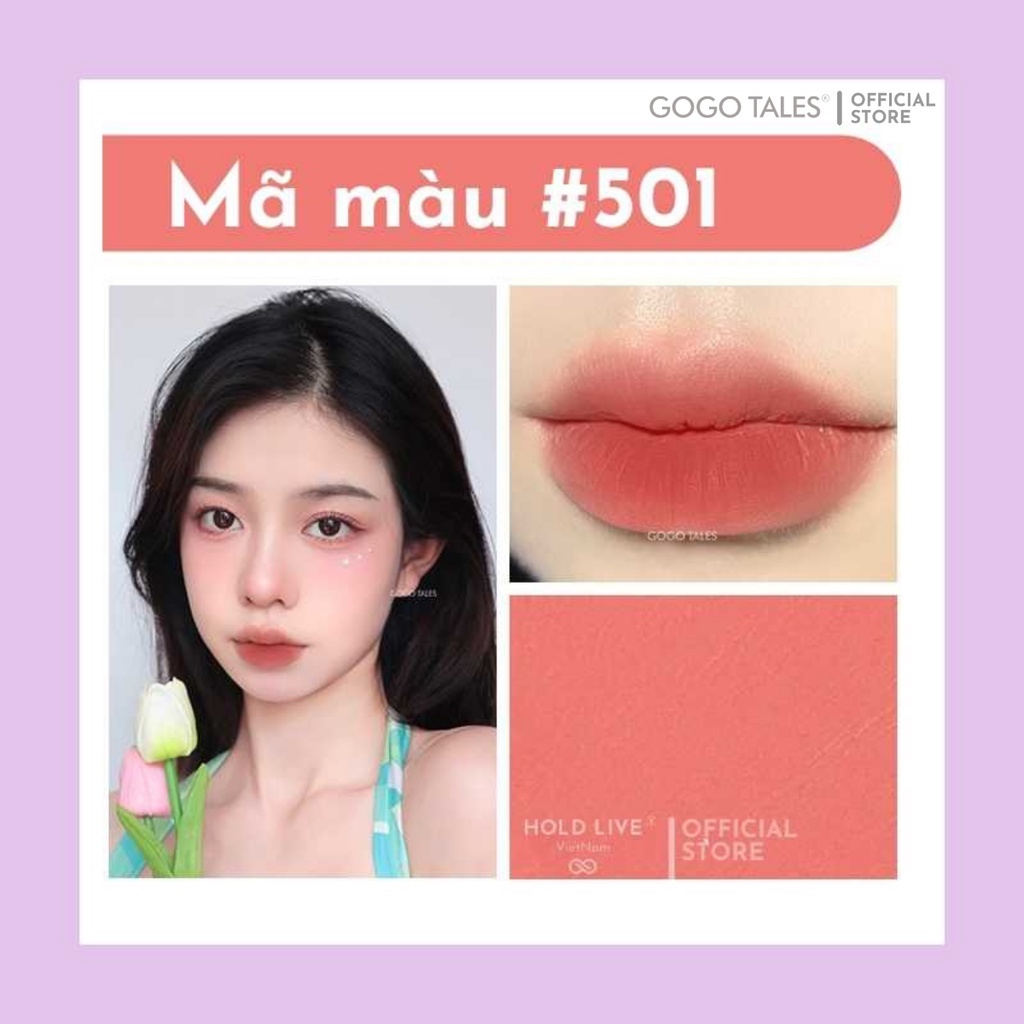 Son kem lì caro Gogo tales mịn môi lâu trôi chống thấm nước Vitality Small Grid GT300 chính hãng nội địa Trung