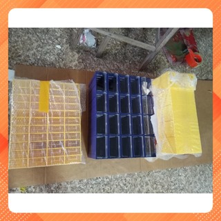 Hộp đựng linh kiện điện tử F2 siêu tiện dụng - đủ vách 3 ngăn nhỏ (hộp ghép đa năng) Kích thước: 140*92*44mm