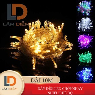 Đèn led trang trí chớp nháy dây 10m nhiều màu