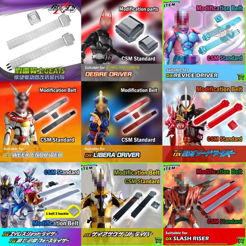 Đồ Chơi Custom KamenRider | Dây Đeo Mở Rộng Custom CSM Thay Thế Dây Dx Bandai | Vừa Với Mọi Kích Cỡ Eo