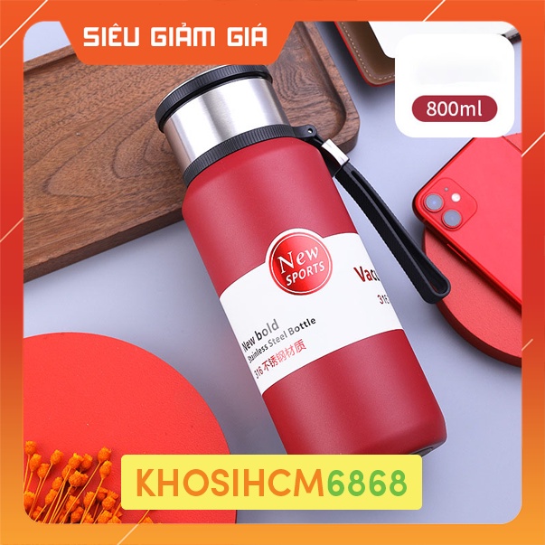 Bình Nước Giữ Nhiệt 1000ml / 1500ml Bằng Thép Không Gỉ Hai Lớp Kèm Đồ Lọc Dung Tích Lớn Khosigiadunghcm6868