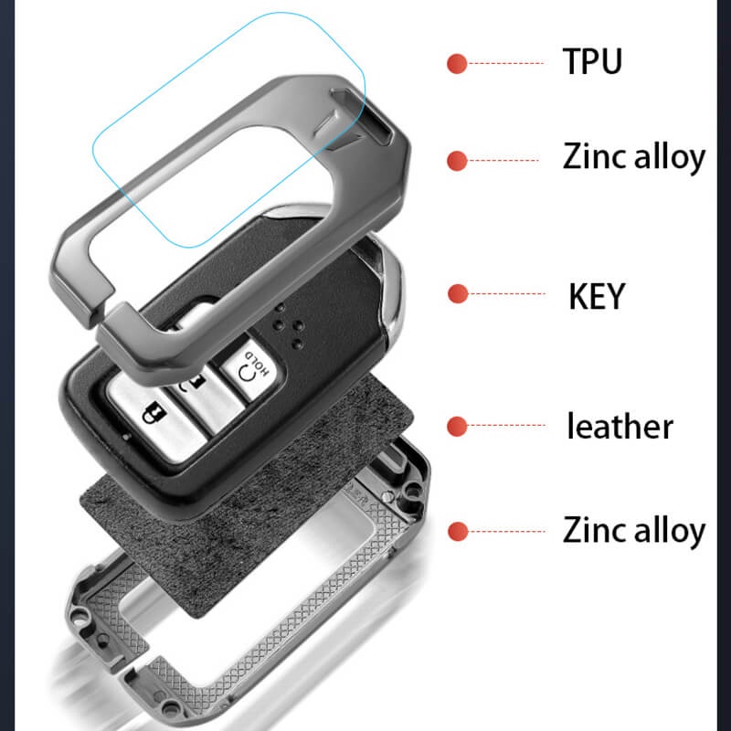 Vỏ Bọc Chìa Khóa Thông Minh Bằng Hợp Kim Kẽm Cho Honda All-New City / CRV / Accord / Civic FC 10Gen 2016-2022 HRV Jazz BRV