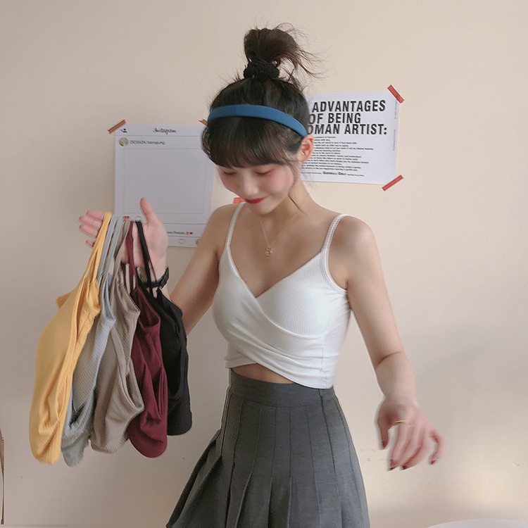 Áo Ngực Thể Thao Dây Chéo Lưng Chất Liệu Cotton