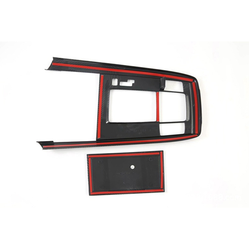 Bộ 2 Viền Bọc Bảng Điều Khiển Cần Gạt Số / Cốc Nước Bằng Sợi Carbon Cho Mazda CX-30 CX30 2020 2021 2022