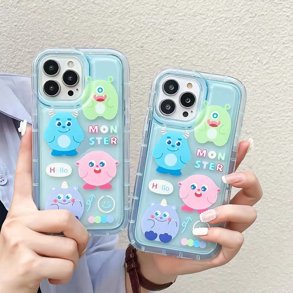 Ốp Điện Thoại Silicon TPU Mềm Trong Suốt In Hình Quái Vật Dễ Thương Cho IPhone 14 13 12 11 Pro XS Max X XR 8 7 6 6S Plus