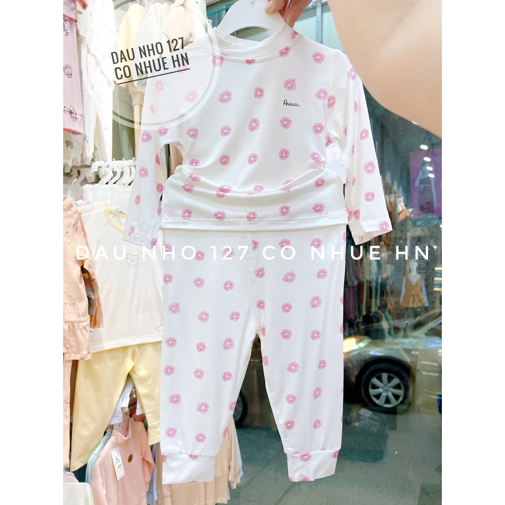 AVALER Bộ dài tay sợi tre cổ 3 phân dành cho bé chính hãng