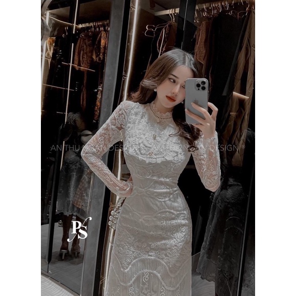 Váy ren cúc ngọc dáng dài