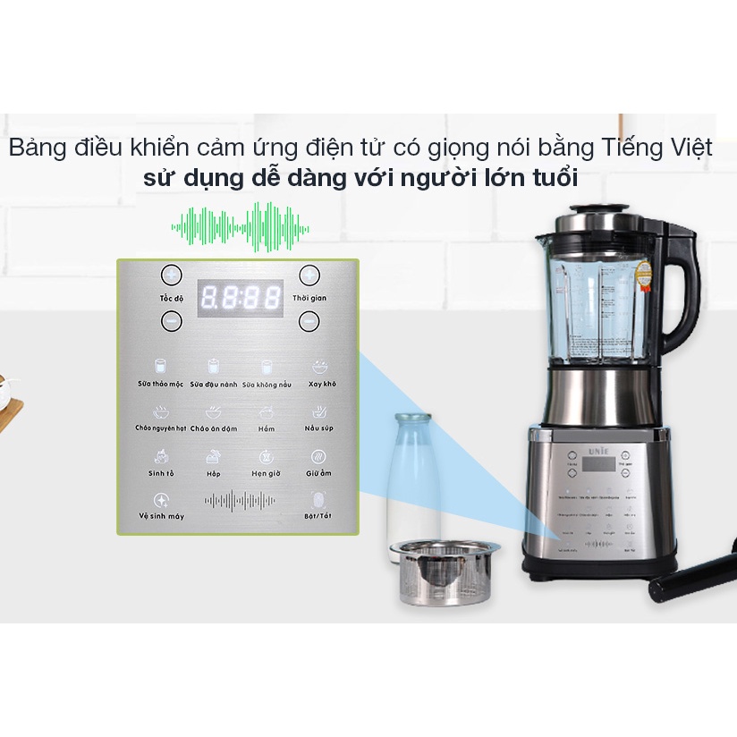 Máy say làm sữa hạt Unie V8S - Hàng chính hãng - Bảo hành 24 tháng  siêu mịn