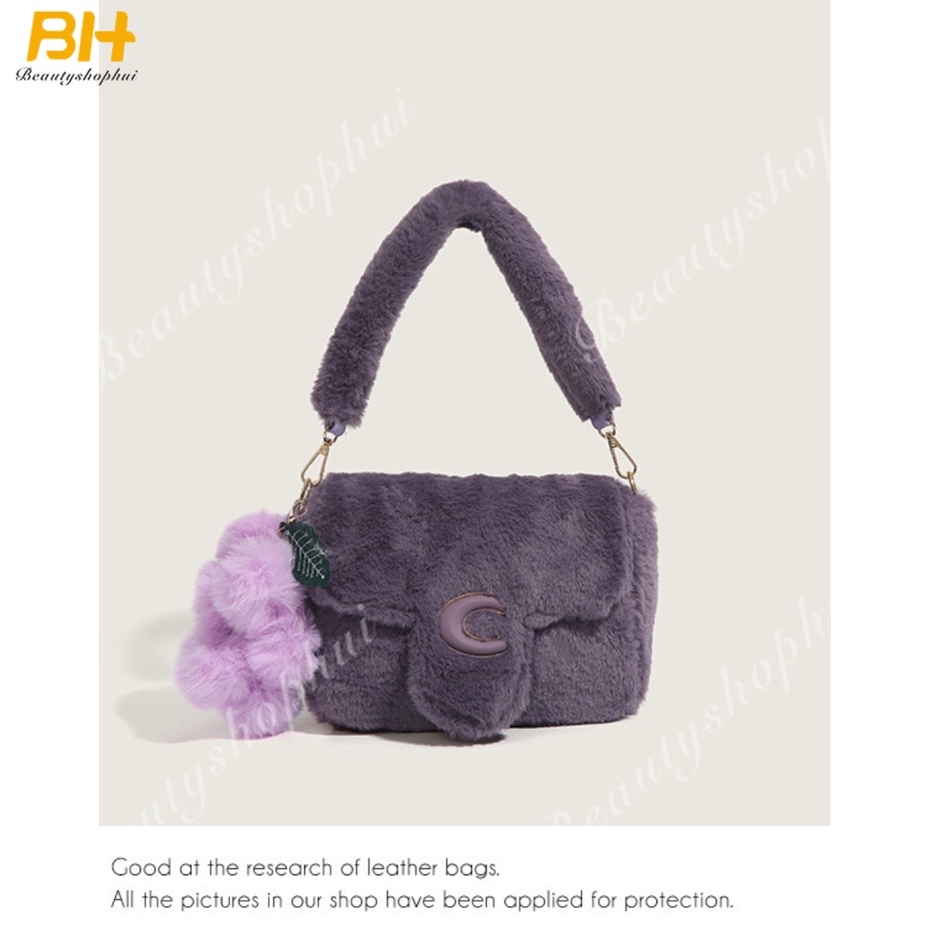 Túi Xách Đeo Vai Phủ Lông Cừu Cỡ Nhỏ Thời Trang Thu Đông 2022 Mới Dành Cho Nữ