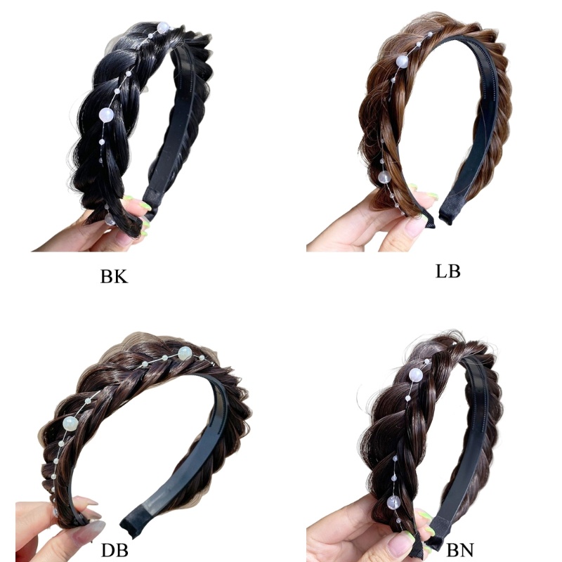 Flgo Băng Đô Bện Bằng Lông Thú Vô Hình