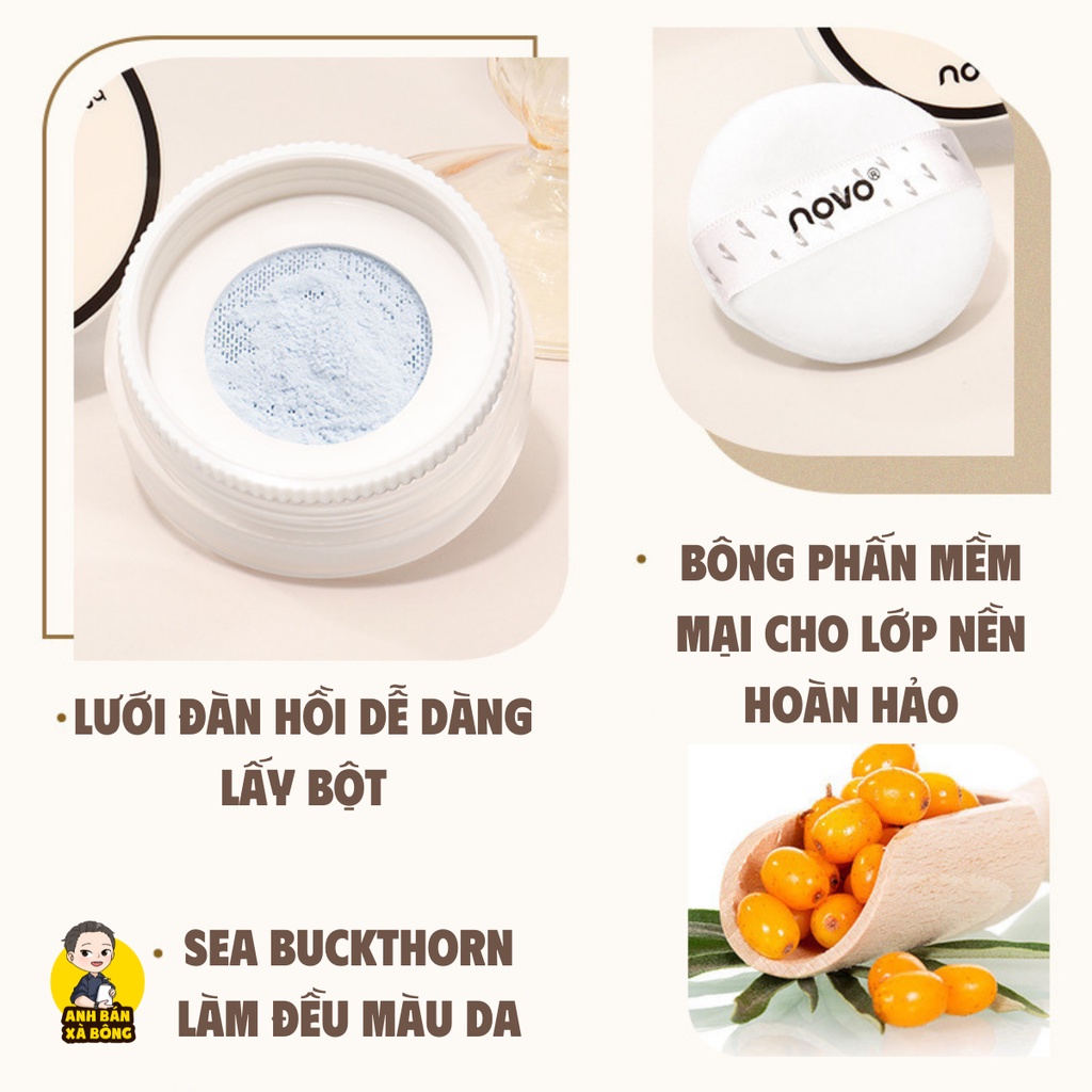 Phấn Phủ Kiềm Dầu NOVO Cloud Mist Light And Delicate Loose Powder 5784