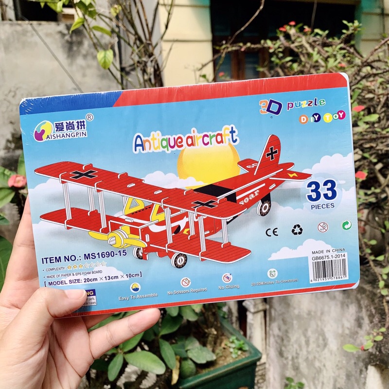 Đồ Chơi Giáo Dục Mô Hình Lắp Ráp 3D Bằng Giấy Bìa Xốp Cho Bé - Phương Tiện