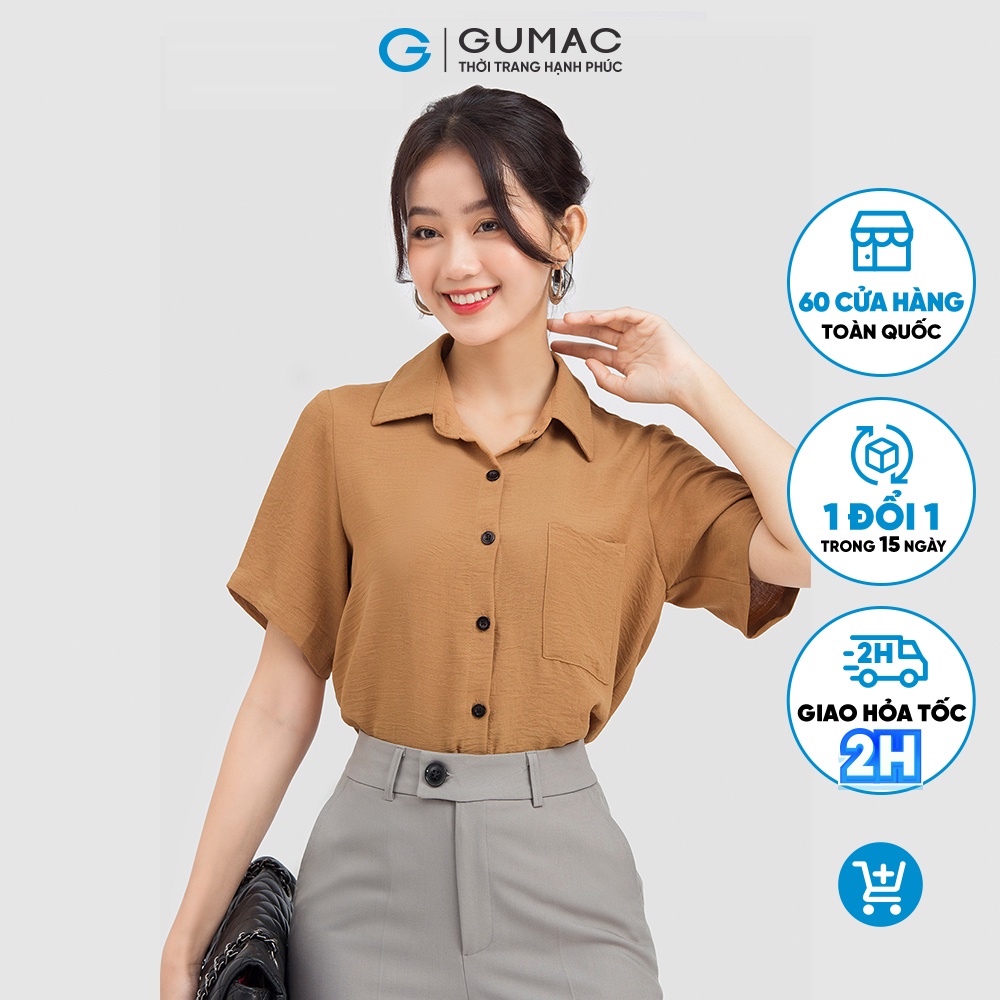 Áo sơ mi tay ngắn AC06051 thời trang GUMAC