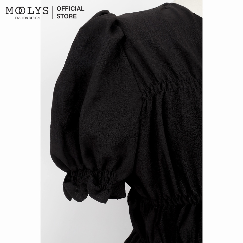 Đầm dài dáng xoè thiết kế đơn giản basic Moolys MD021