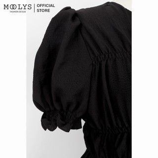 Đầm dài dáng xoè thiết kế đơn giản basic Moolys MD021