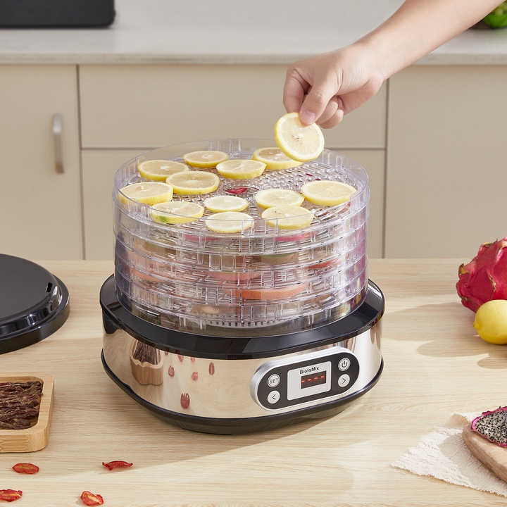 Máy sấy thực phẩm và trái cây 6 tầng thương hiệu Biolomix BFD806 BPA FREE - Hàng Nhập Khẩu