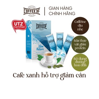 [Quà tặng 7] Cafe hòa tan xanh hỗ trợ giảm cân gói 16g, cà phê hòa tan đường hoa dừa Slim Nature - Coffee 3F (1 gói)