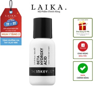 Tẩy da chết hoá học The INKEY List Beta Hydroxy Acid (BHA) Blemish + Blackhead Serum - 30mL