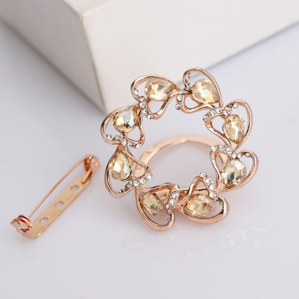 Nút Khóa Khăn Choàng Hình Tròn Nhiều Màu Sang Trọng Cho Nữ