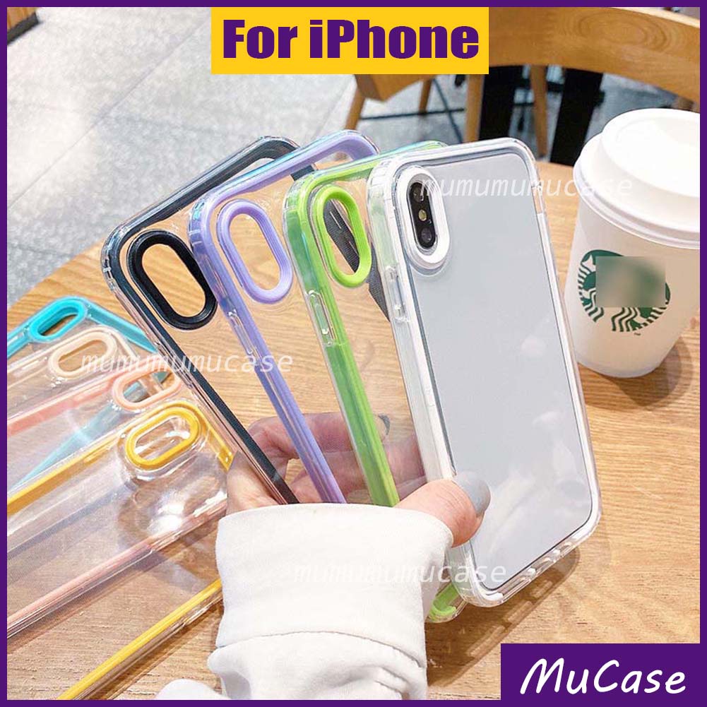 Ốp Điện Thoại Trong Suốt 3 Trong 1 Cho iPhone 6 6S 6G 7 8 SE X XS XR 11 12 13 Plus Pro Max 2020