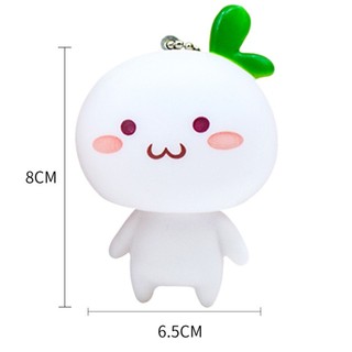 Móc khóa mầm cây - củ cải cute