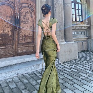 Váy sexy màu xanh mới năm 2022 (có sẵn size s)