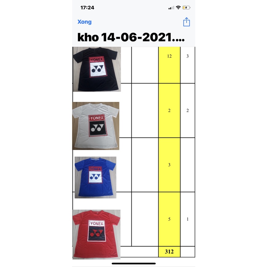 Hàng xả lỗ áo cầu lông size M  don kho, hãng sport hãng