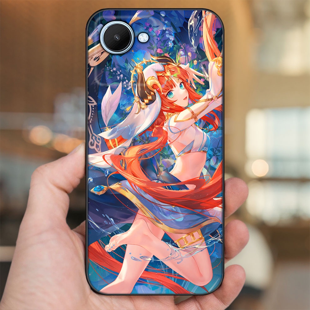 Ốp lưng Realme C30s viền đen in hình Nilou Genshin Impact