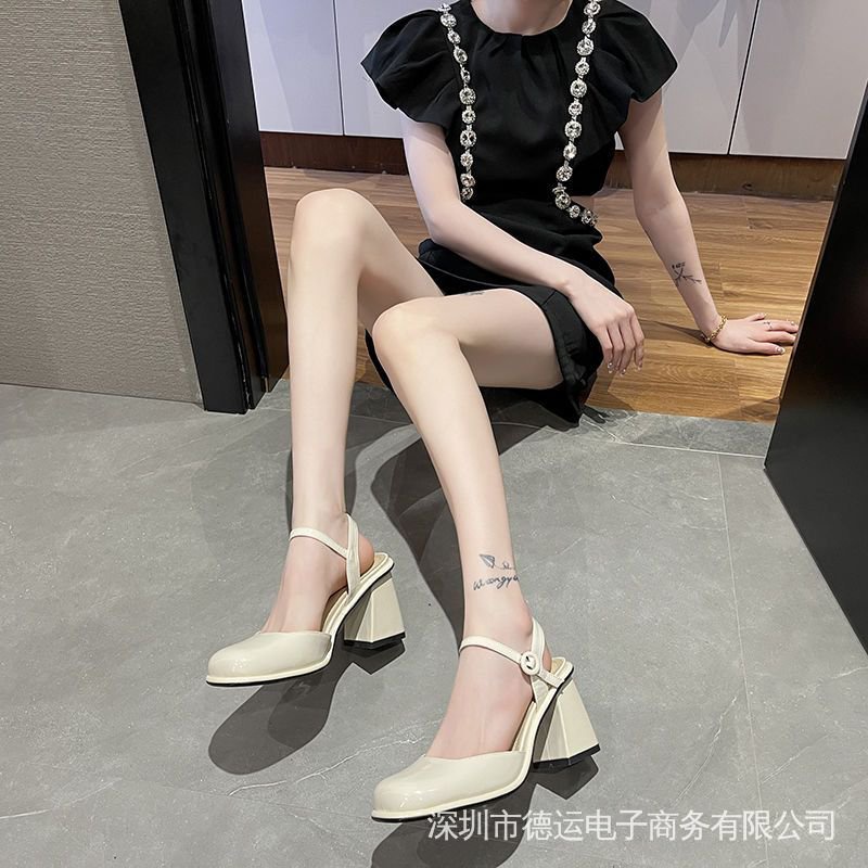 Xăng Đan Cao Gót Chống Trượt Thời Trang Mùa Hè 2023