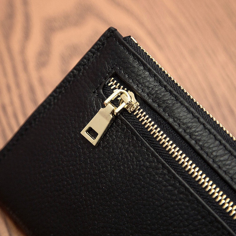 Ví Da Bò Siêu Mỏng Dáng Dài Kiểu Châu Âu Thiết Kế Đơn Giản Cho