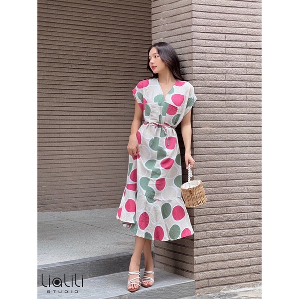 Đầm linen hoạ tiết - Thiết kế từ 𝐋𝐢𝐚𝐥𝐢𝐥𝐢