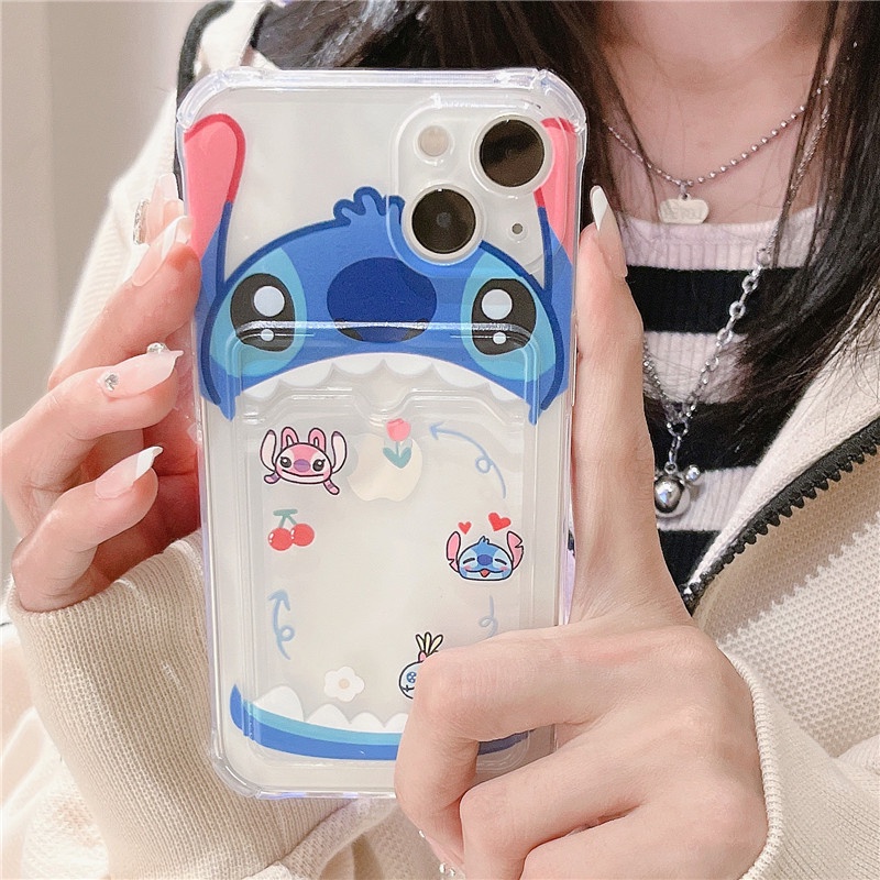 DISNEY Ốp Điện Thoại tpu Dẻo Họa Tiết Hoạt Hình Stitch Dễ Thương Cho iPhone 14 13 12 11 Pro Max XS XR X 7plus 8plus