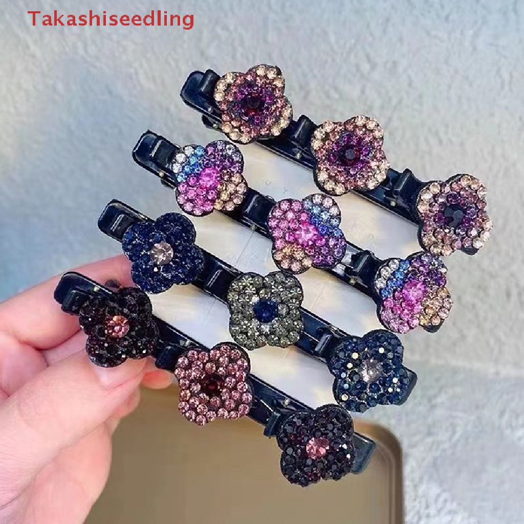 (Takashiseedling) Kẹp Tóc Mái Vịt Đàn Hồi Đính Hoa Ngọt Ngào Dễ Thương Cho Bé Gái