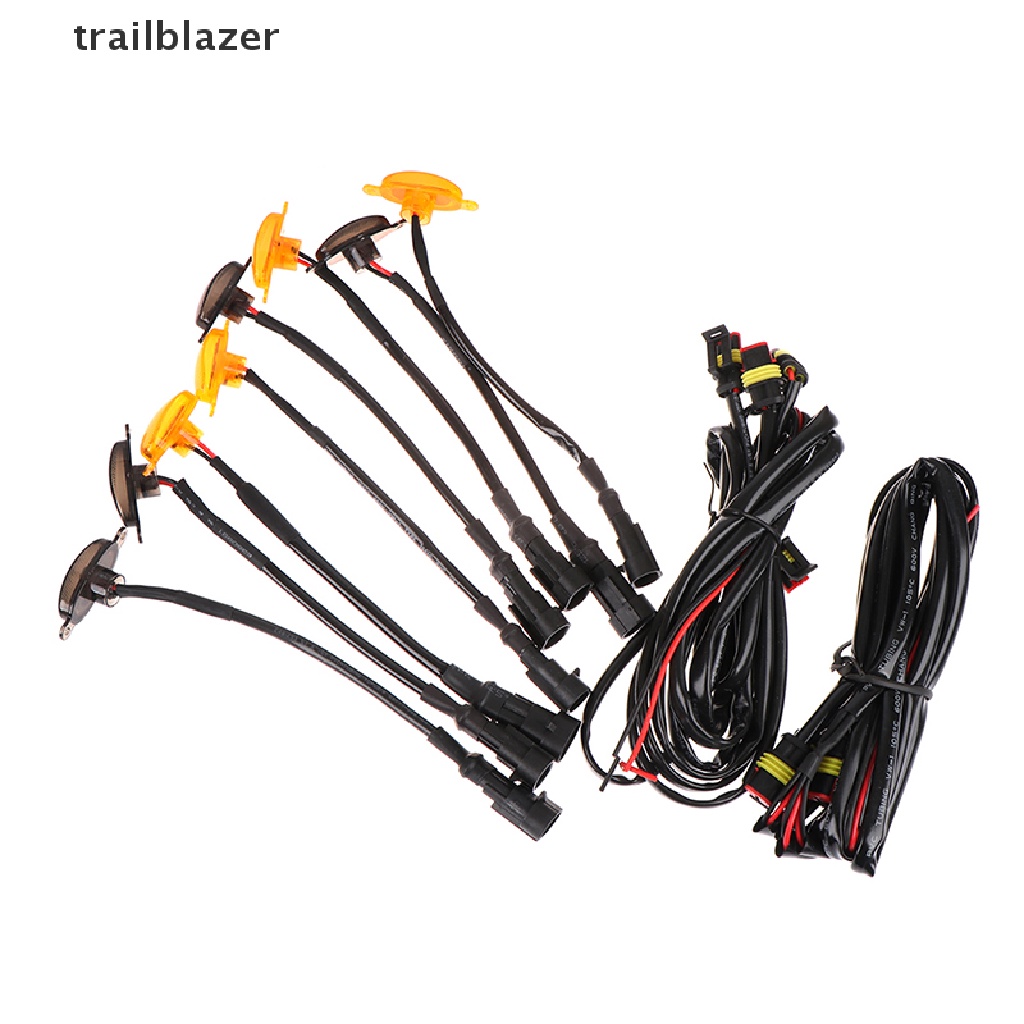 Set 4 Đèn LED Cảnh Báo Phía Trước Màu Hổ Phách Gắn Lưới Tản Nhiệt Dành Cho Xe Hơi Phong Cách Raptor UIO