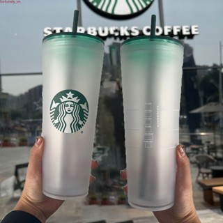 【Ready Stock  Mới Starbucks Tumbler Ống Hút Cốc Nhựa 2 Lớp Cốc Có Thể Tái Sử Dụng Mờ Cup 473/710Ml