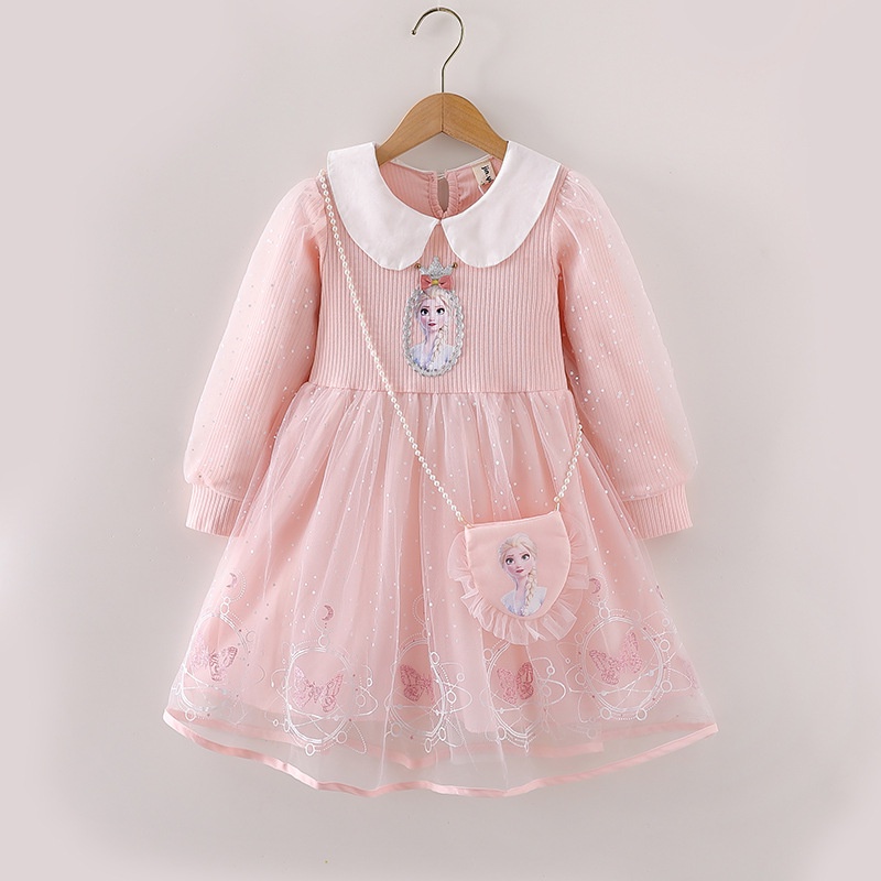 Đầm Công Chúa Elsa Cho Bé Gái Từ 1-8 Tuổi