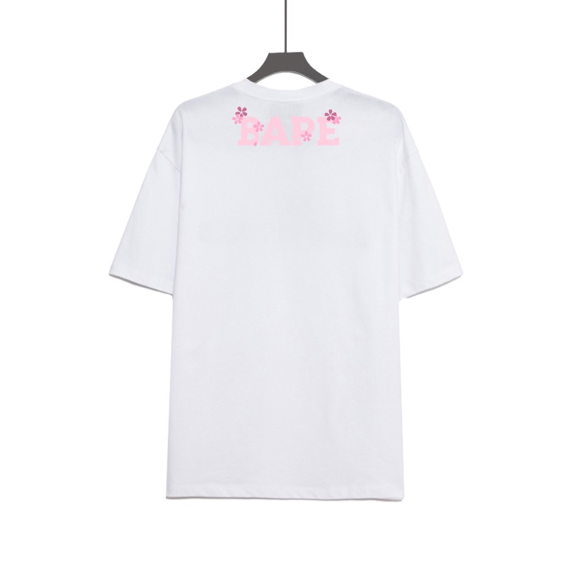 Bap * * Áo Thun Tay Ngắn Dáng Rộng In Hình Đầu Người Hoa Anh Đào Nhật Bản Giới Hạn Thời Trang Mùa Hè Giản Dị