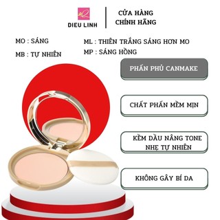 Phấn phủ kềm dầu canmake mẫu mới 2021 đủ 4 loại MO sáng MB tự nhiên ML trắng sáng MP trắng hồng tự nhiên