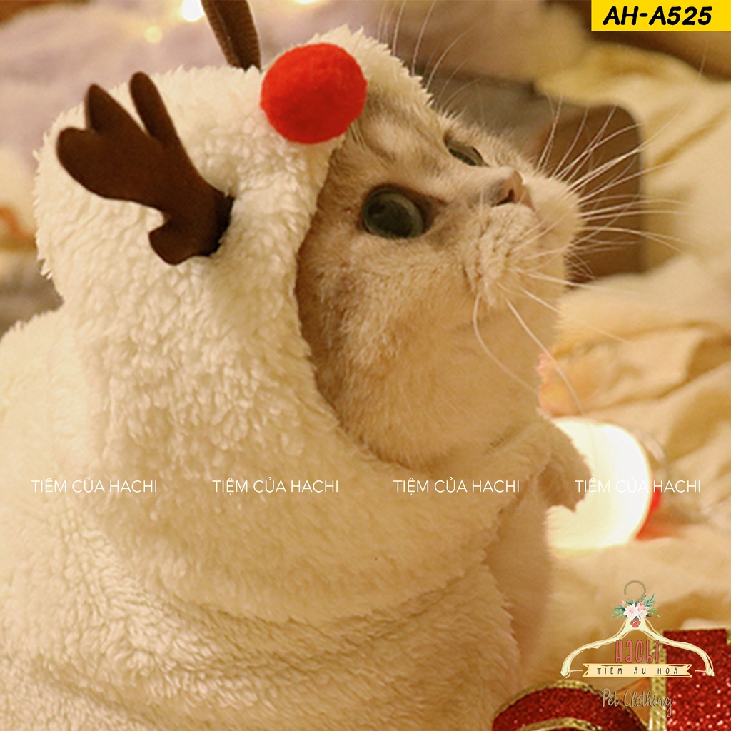 Áo choàng Giánh Sinh siêu cute cho thú cưng