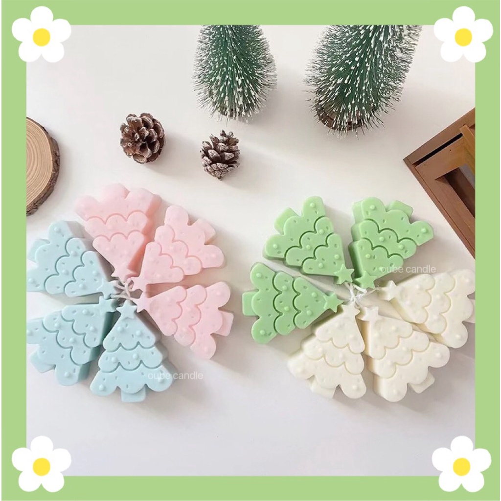 Nến Thơm Tạo Hình Cao Cấp Làm Quà Noel Trang Trí Phòng Hình Cây Thông Giáng Sinh | Oube Candle NTN3