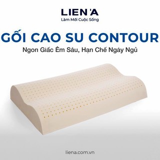 Gối Cao Su Liên Á Contour 38x51x10cm - Gối Cao Su Tự Nhiên - Gối Cao Su Thiên Nhiên