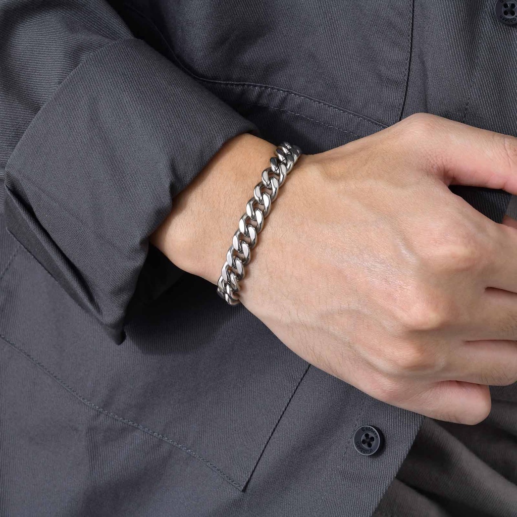 Vòng Tay Dây Xích 3mm / 5mm / 7mm / 9mm Bằng Thép Không Gỉ Phong Cách Cổ Điển Cho Nam / Nữ