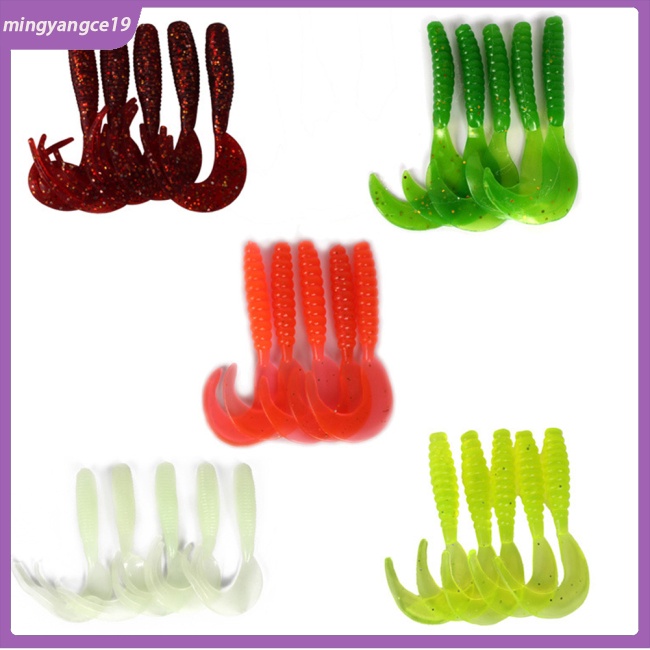 Mồi Giun Giả Câu Cá 5 Màu 5.5cm ~ 7cm