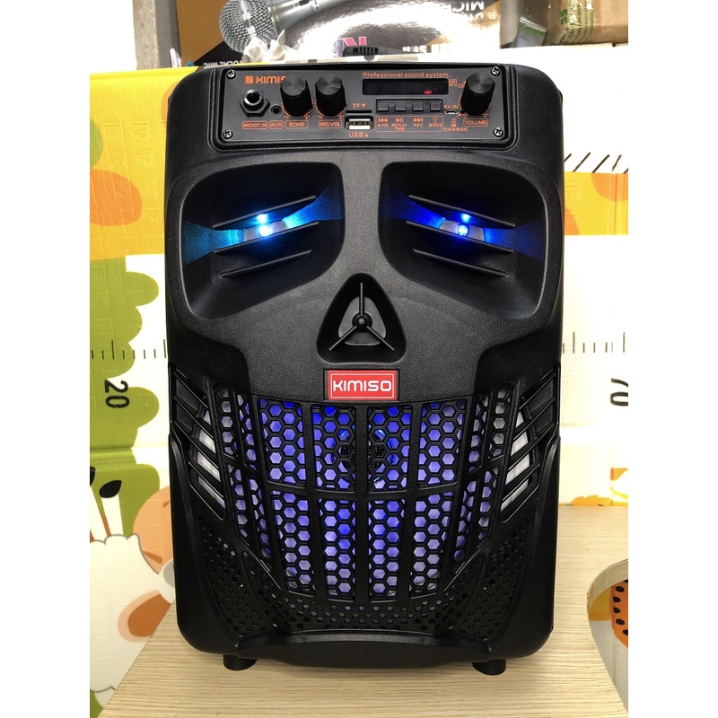 Loa Bluetooth Mini Không Dây Kimiso 7801 Bass Căng Hát Karaoke Tặng kèm 2 Mic Có Dây | BigBuy360 - bigbuy360.vn