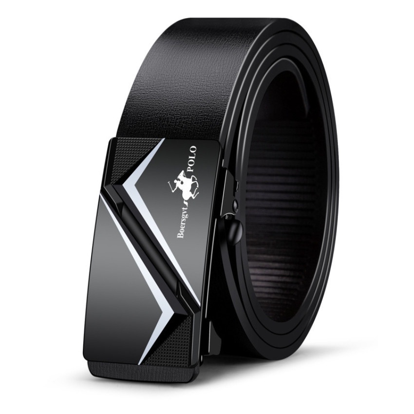 Thắt lưng nam cao cấp boersgvt polo, dây nịt nam da thời trang khóa tự động M1j