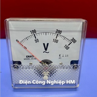 Đồng hồ đo điện áp vôn 300vac en-80 enaci điện xoay chiều kích thước mặt 80x80mm