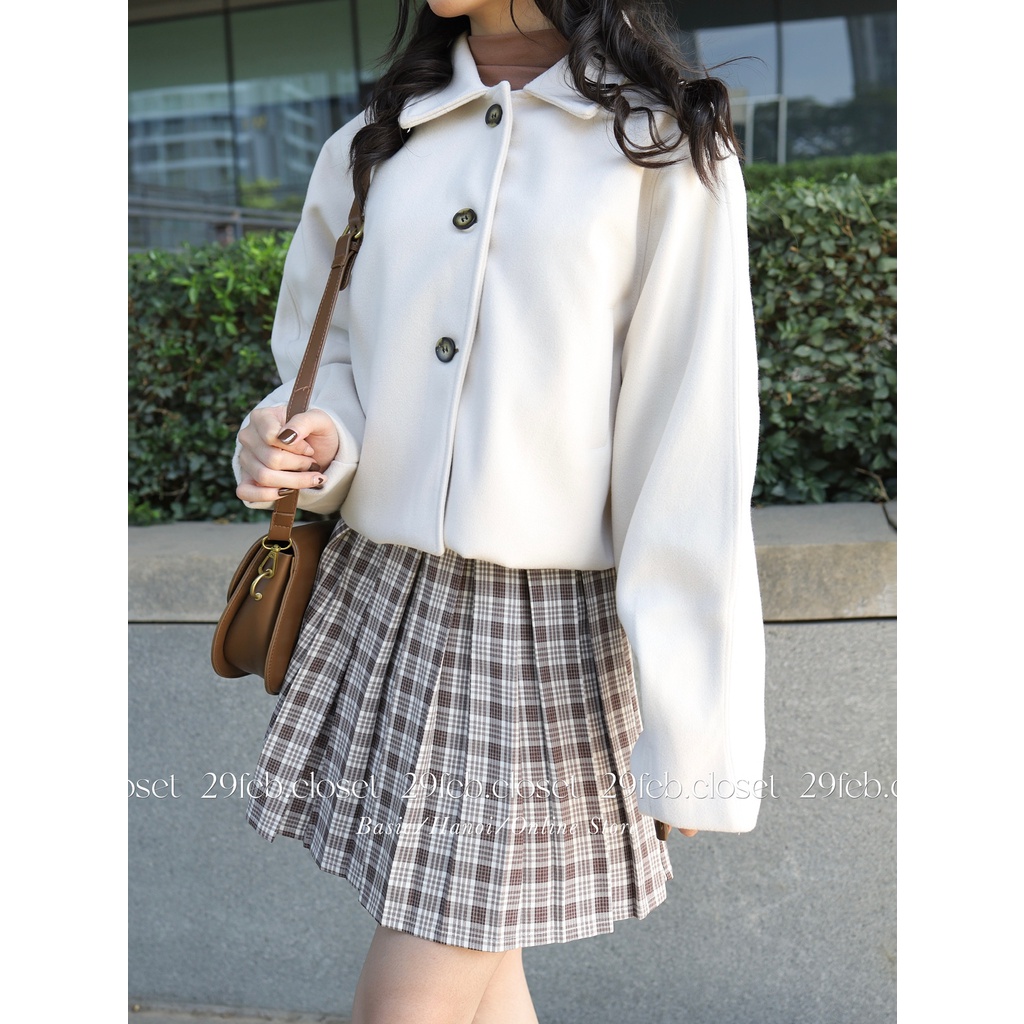 Chân váy tennis xếp ly kẻ nhỏ Hàn Quốc - 29feb.closet - CV15