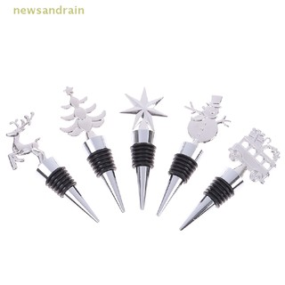Nút Chặn Chai Rượu Vang Hình Người Tuyết Phong Cách Giáng Sinh