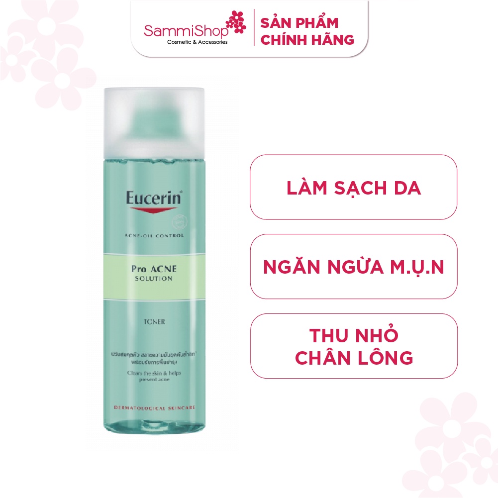 Nước hoa hồng cho da dầu mụn Eucerin Acne Oil Control ProAcne Solution Toner 200ml