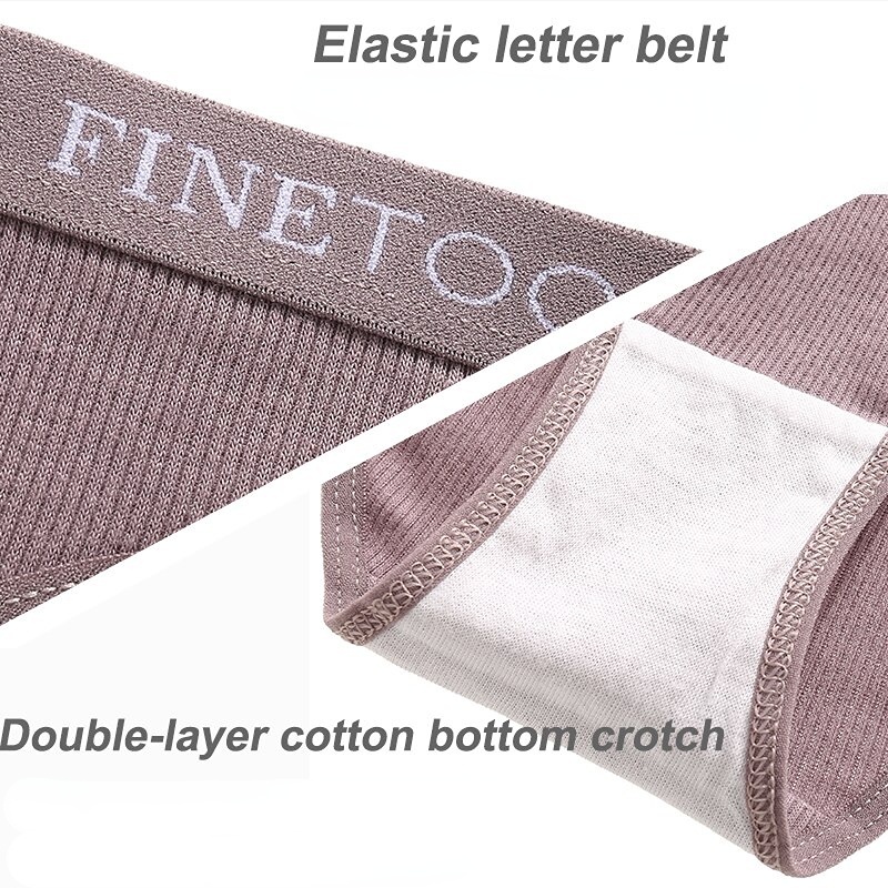 Set 2 quần lót cotton TAKETALK mềm mại thoải mái in chữ thời trang quyến rũ cho nữ